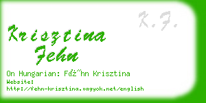 krisztina fehn business card